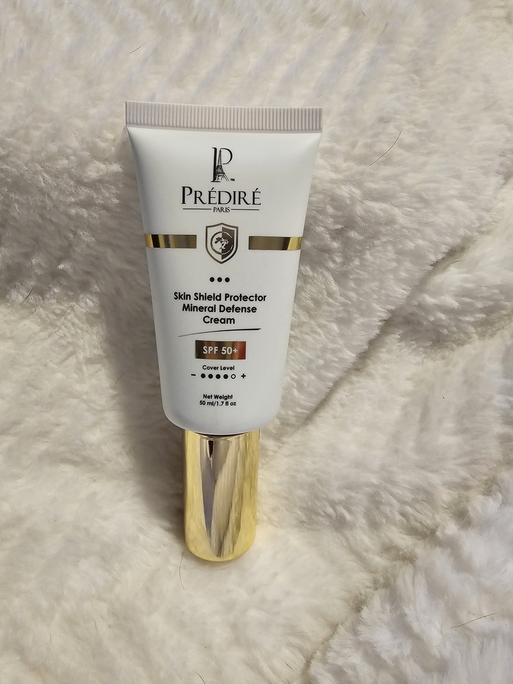 PRÉDIRÉ Skin Shield Mineral Defense Cream SPF 50+ - White & Gold